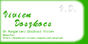 vivien doszkocs business card